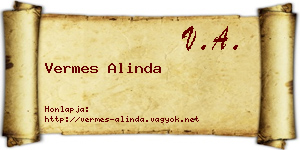 Vermes Alinda névjegykártya